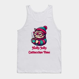 I Love Coffee Christmas And Cats, Cat And Coffee Tank Top